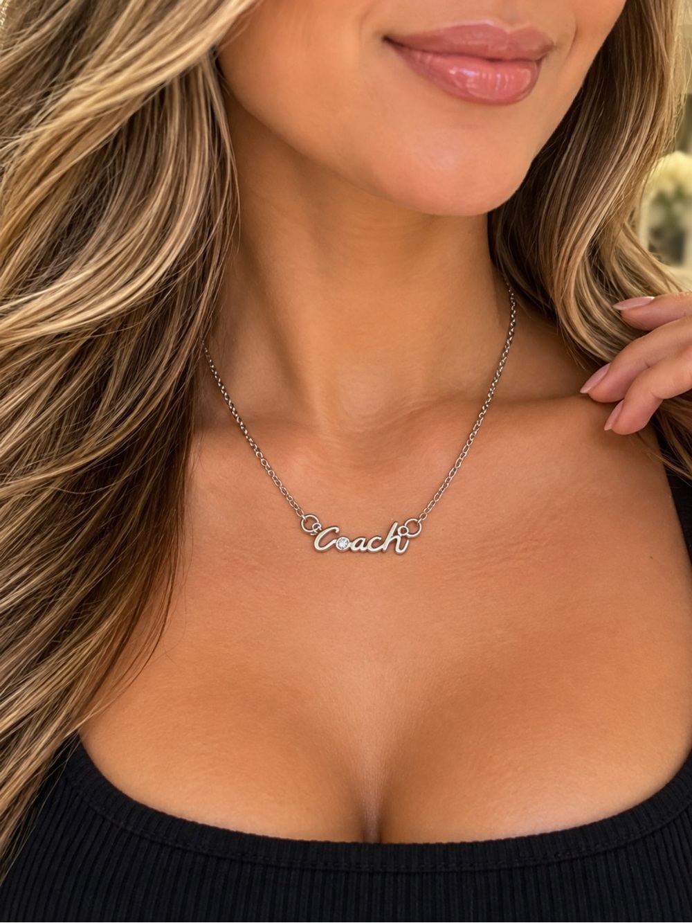 Coach Script Logo Necklace - Women's Jewelry